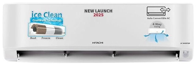 Hitachi 1.5 Ton Class 3 Star, 4-Way Swing, ice Clean, Xpandable+, Inverter Split AC (100% Copper, Dust Filter, 3400SXL RAS.D318PCCIBS, White)