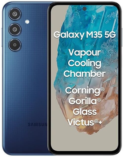 Samsung Galaxy M35 5G (Moonlight Blue,6GB RAM,128GB Storage)