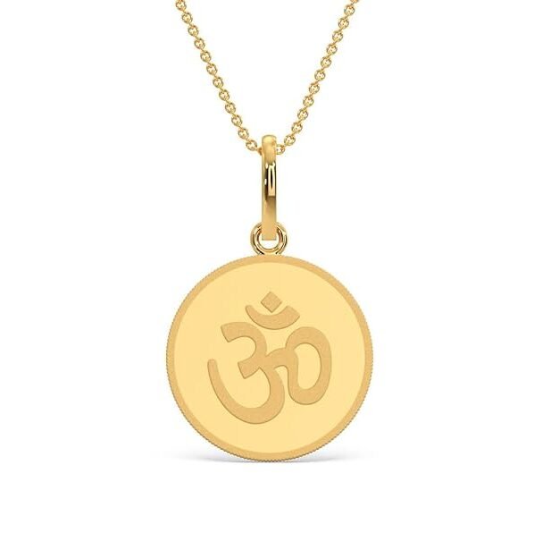 KALYAN JEWELLERS 24K (999) Purity OHM Gold Coin Pendant 2 Gms