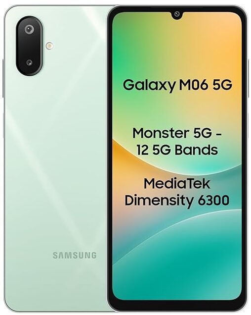 Samsung Galaxy M06 5G (Sage Green, 4GB RAM, 64GB Storage)