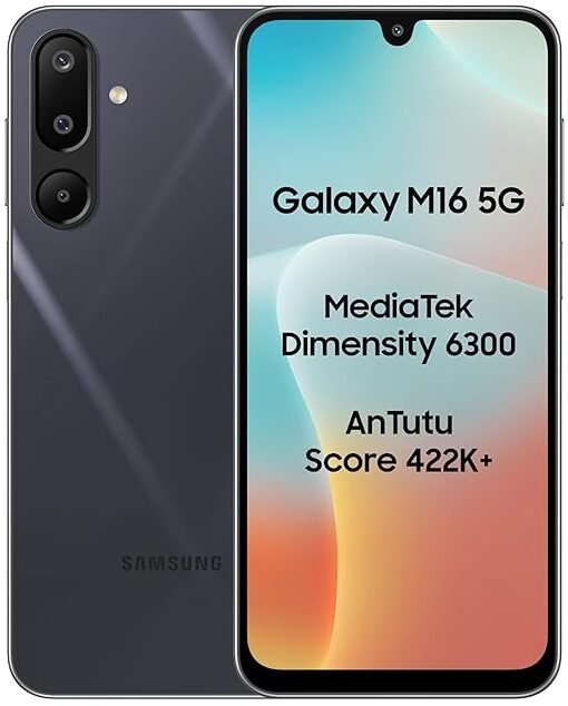 Samsung Galaxy M16 5G (Thunder Black, 8GB RAM, 128 GB Storage) 