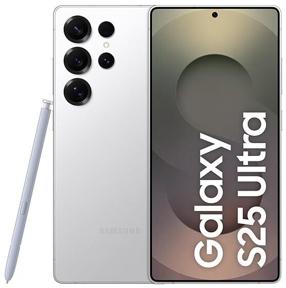 Samsung Galaxy S25 Ultra 5G Smartphone with Galaxy AI (Titanium Whitesilver, 12GB RAM, 256GB Storage)