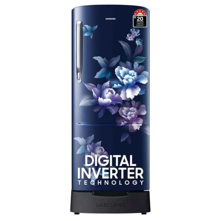 Samsung 183 L, 5 Star, Digital Inverter, Direct-Cool Single Door Refrigerator (RR20D2825HV/NL, Himalaya Poppy Blue, Base Stand Drawer)