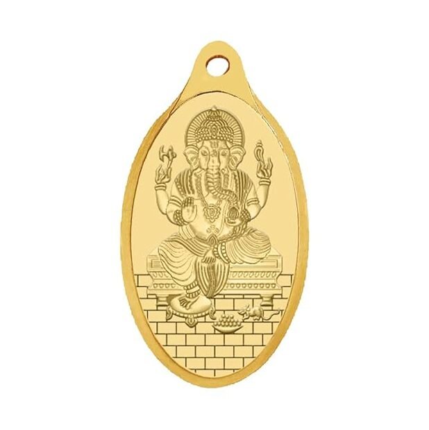WHP Jewellers 24kt (999) 5 gram Ganesh Yellow Gold Ganesh Pendant