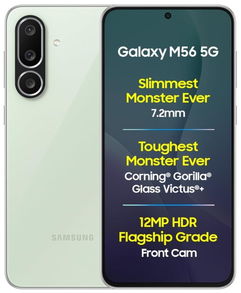 Samsung Galaxy M56 5G Mobile (Light Green,8GB RAM,128GB Storage)